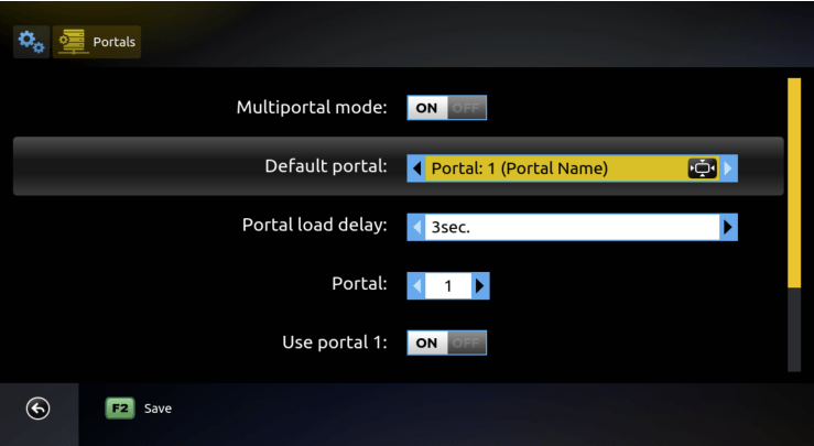 Multiportal mode toggle set to ON